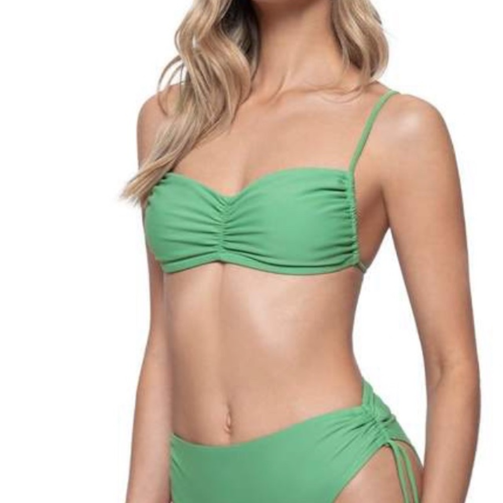 NWT PQ Swim Luna Top Agave Size Large in Green